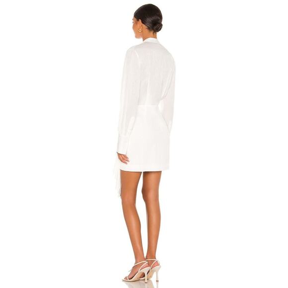 Revolve Significant Other Amalfi Long Sleeve Drape Mini Dress Elegant Bridal - Picture 3 of 12